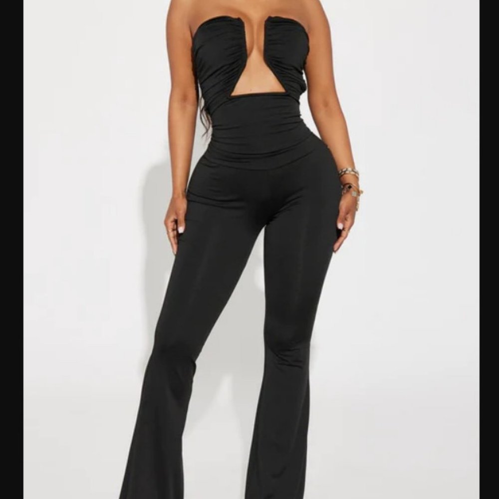 Fashion Nova Call Me Maybe Jumpsuit - Black
